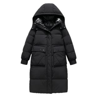 鸭鸭羽绒服女2023年冬季新品长款时尚宽松舒适保暖羽绒加厚外套KL