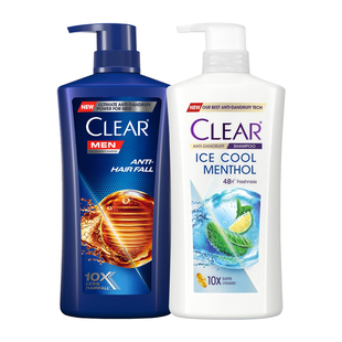 CLEAR清扬氨基酸温和配方女士去屑男士防脱清凉洗发水650ml家用装