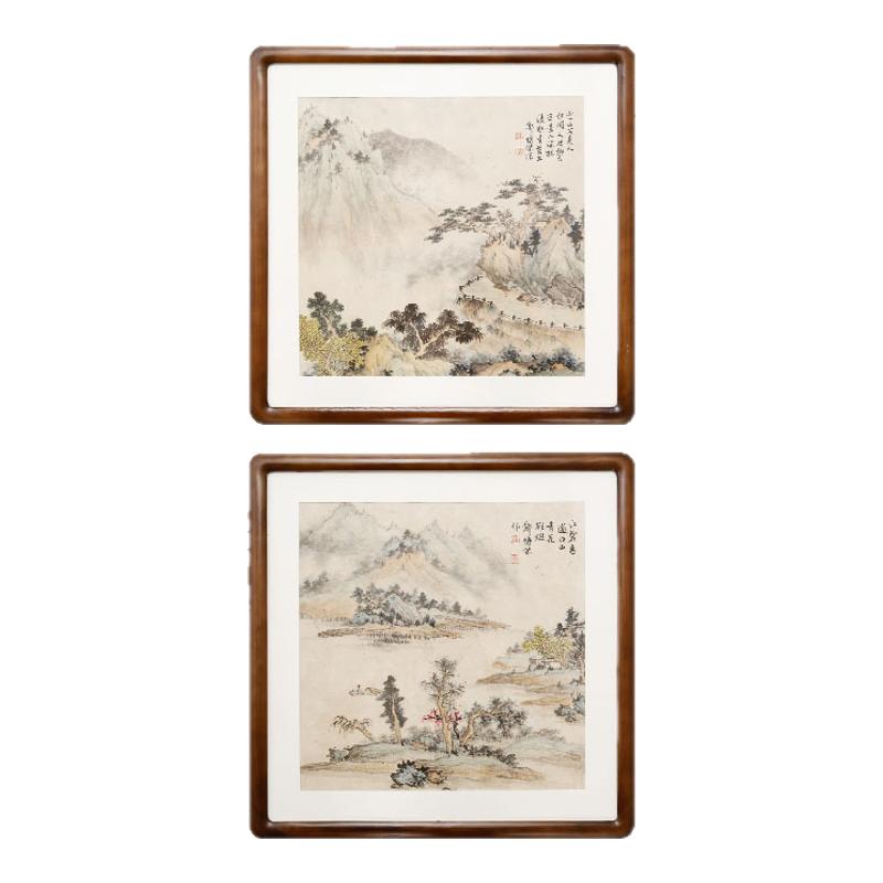 朵云轩邹博杰山水真迹作品镜框