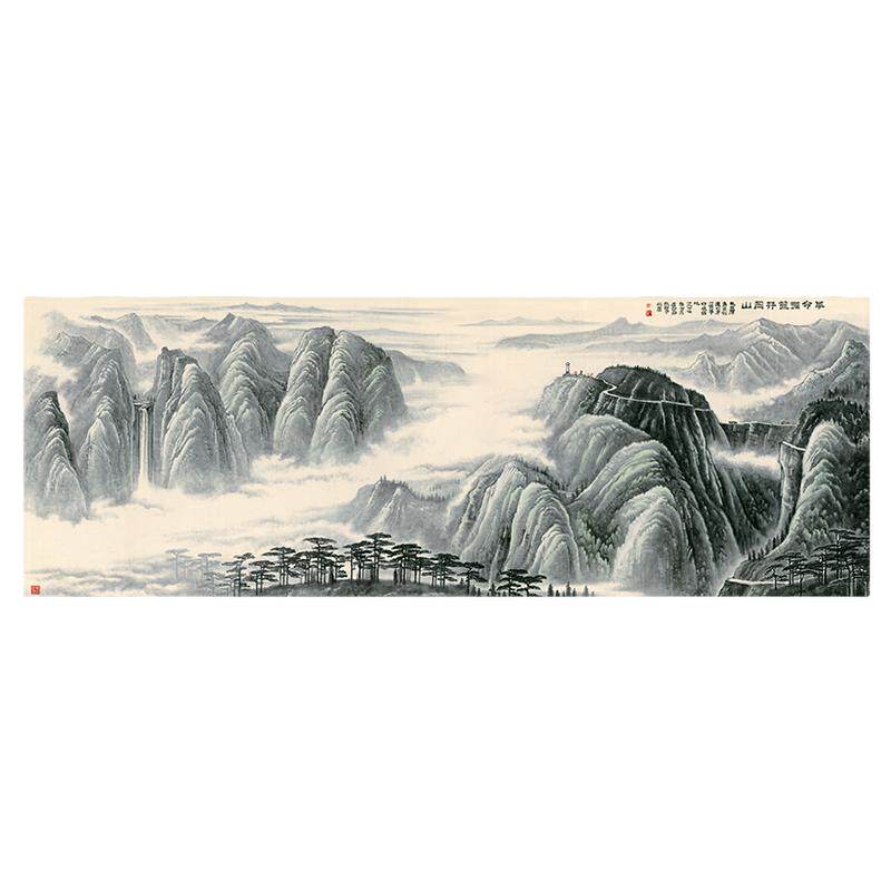 李可染革命风摇篮高清微喷山水画