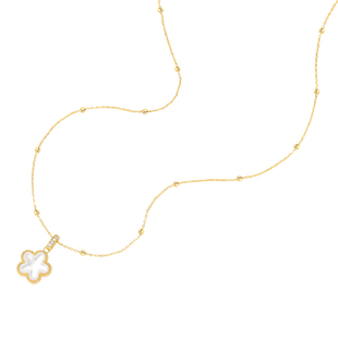 DODOGOGO双面花朵项链女款吊坠秋冬新款毛衣链轻奢小众锁骨链颈链