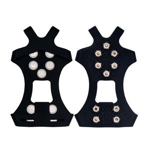 户外冰爪防滑鞋套中老年人儿童登山爬山冰钓雪地靴10齿鞋钉冬季