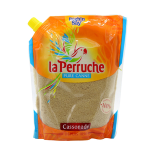 现货法国鹦鹉赤黄砂糖LA PERRUCHE食糖750g 咖啡烘焙焦黄砂红糖