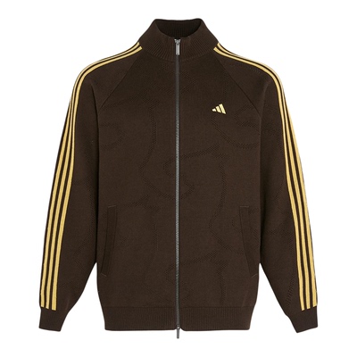 Adidas/阿迪达斯正品2025冬季款男士日常运动针织刺绣外套KE4060