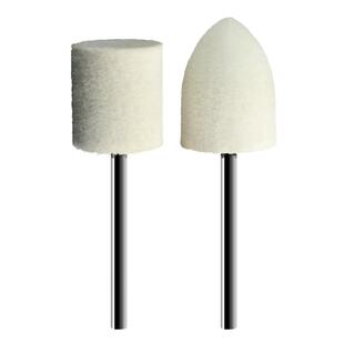 进口羊毛打磨头羊毛抛光头玉石玻璃镜面抛光头圆柱锥形软毛 3MM柄