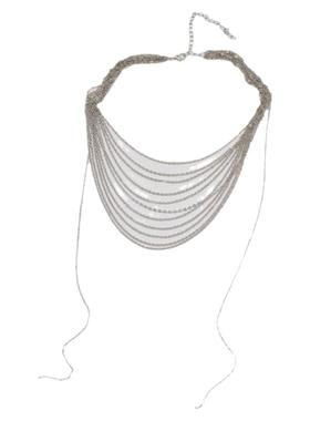 金属金属多层女细锁骨项链