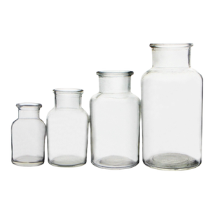 玻璃集气瓶气体收集瓶多规格带玻璃盖塑料水槽方形圆形大中小化学实验器材实验室耗材Gas Collecting Bottle