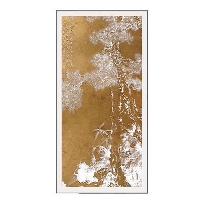 客厅书房新中式浮雕金箔挂画单幅