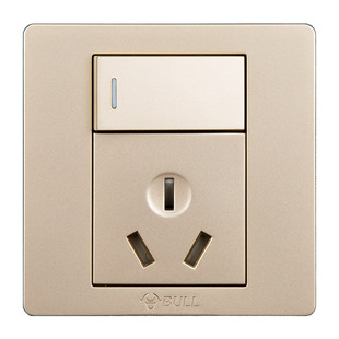 公牛16a插座带开关面板暗装3孔墙插空调热水器一开单控16安三孔