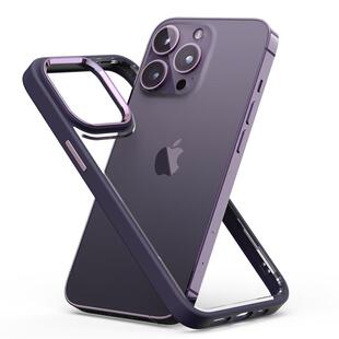 适用于苹果iPhone14pro边框壳15Promax手机16保护套3Plus软胶12防摔滑散热镂空架纯圈简约超薄暗紫新款原色灰