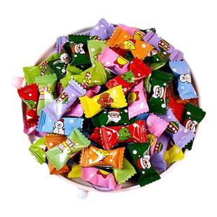 无糖维C薄荷糖清新口气水果味圣诞糖果餐饮酒店商用招待零食批发