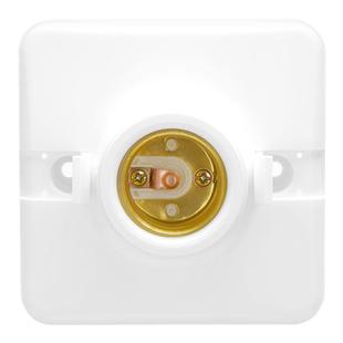 e27螺口led节能灯座暗装明装家用方形圆形斜口螺旋供灯固定灯泡头