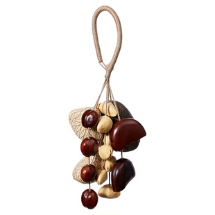 果壳风铃挂铃溪水声音乐清新疗愈手摇铃包包车载挂饰天然植物铃声