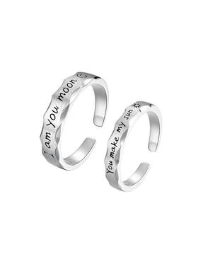 SinceYou日月同辉情侣对戒小众