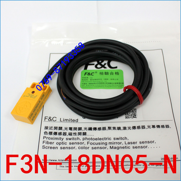 嘉准F&C接近开关F3N-18DN05-N/N2/P/P2 R2M三线NPN常开24V正品PNP