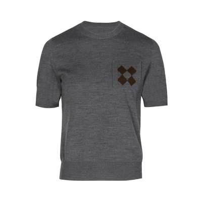 绵羊毛短袖针织衫LESS圆领