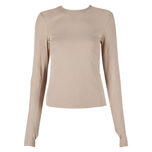 【五折清仓】圆领正肩tee刚需单品 长袖套指打底衫 3色