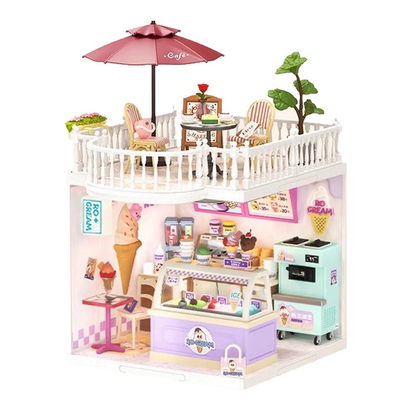 rolife若来超级世界冰淇淋店积木
