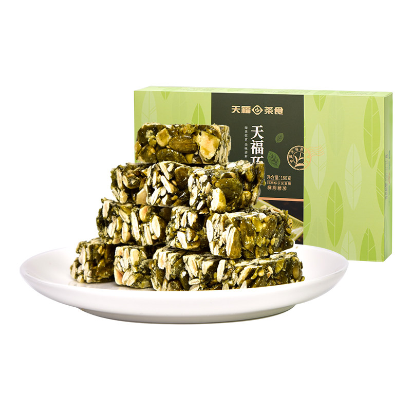 天福茗茶绿茶巧果酥脆南瓜仁闽台特色酥糖七巧玲珑茶点小零食180g