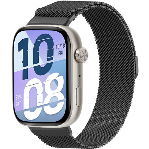 适用于荣耀手表x5i表带金属磁吸荣耀watchx5i米兰尼斯腕带honor智能运动手表磁吸式精钢表链透气防水替换配件