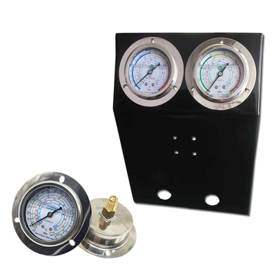 耐震高低压空调冷媒表充油压力表