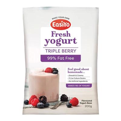 新西兰Easiyo易极优加水可发酸奶粉99%脱脂莓果益生菌酸奶发酵菌