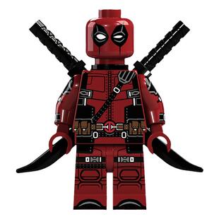 积木人仔X战警抽抽乐XP028死侍益智第三方男孩拼装玩具节日礼物