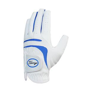 2只包邮 高尔夫球男士手套夏季透气露指手套PU防滑波纹半指可触屏