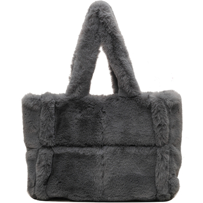 ILINX托特包纯色毛绒大