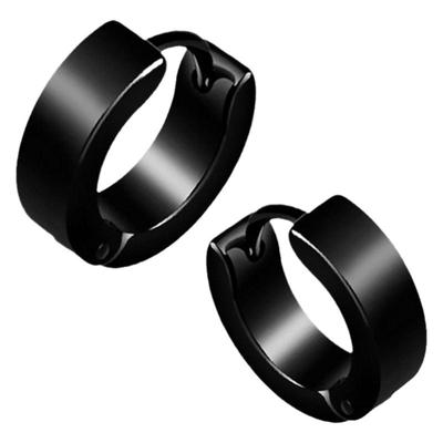 鹿晗钛钢霸气风男士韩版光面耳扣