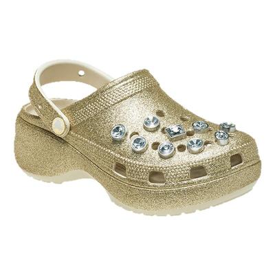 Crocs经典闪耀钻石云朵洞洞鞋
