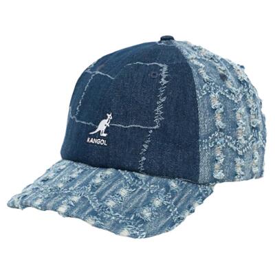 袋鼠棒球帽牛仔做旧破洞弯檐