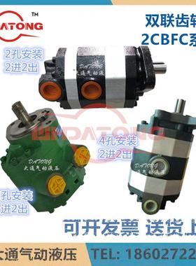 高压齿轮双联油泵2CBFC/FA10 16 25 2CB-FC25/25BLHR 63武汉大通