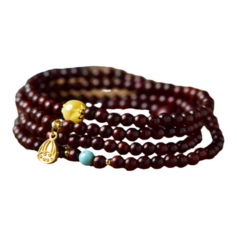 小叶紫檀手串女蜜蜡绿松石翡翠玉石和田玉碧玉文玩散珠子南红手串