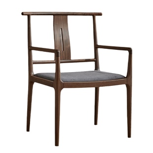 茶椅主人椅宋代美学实木黑胡桃木新中式太师椅扶手靠背椅子官帽椅