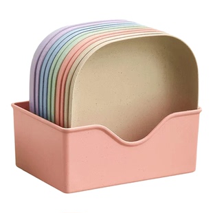 加厚餐桌垃圾盘碟吐骨碟家用骨碟骨头碟创意塑料菜碟小盘子带底座