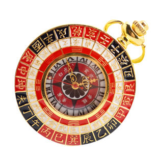 中国风复古翻盖怀表天干地支八卦风水石英怀表男女士学生项链礼物