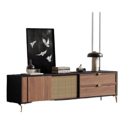 北欧中古风电视柜茶几组合新款