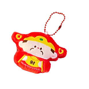 可爱新年祝福挂件喜庆励志文字平安发财财神挂饰包挂件装饰公仔女
