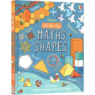 Usborne Lift-the-Flap Maths Shapes 尤斯伯恩 翻翻乐数学 形状 超125个翻翻页 纸板书 互动式数学几何形状启蒙   英文原版