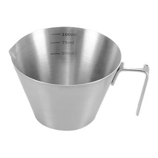 304不锈钢意式咖啡萃取杯浓缩咖啡液量杯带刻度奶盅盎司杯100ml