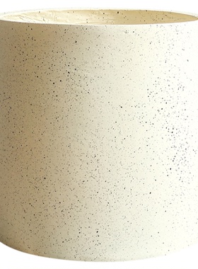 简约白色镁泥超大口径透气花盆