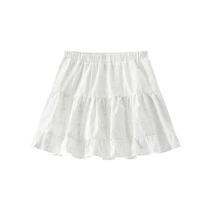 森马半身裙女夏重工绣花A字短裙松紧腰设计感浪漫俏皮可爱蛋糕裙