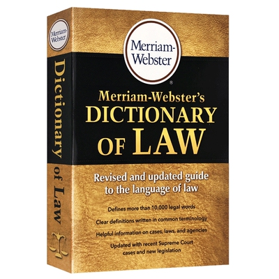 韦氏法律词典 Merriam Websters Dictionary of Law 英文原版工具书 韦氏英语词典 法律英语专业词汇 法律词汇短语 英文原版书
