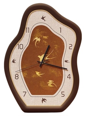 中古风飞鸟桌面时钟摆台式