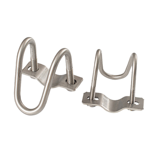 304不锈钢双U型螺栓螺丝交叉U形卡扣十字管卡异型箍大棚养猪畜牧