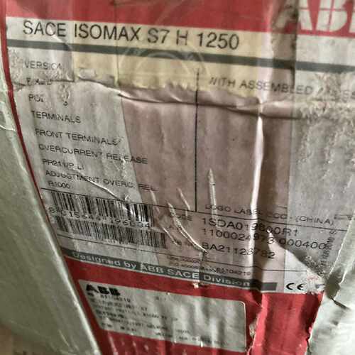 议价原装进口 意大利产ABB塑壳断路器 S7H1250 PR211-LI R1000 3P