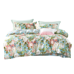 富安娜纯棉四件套床单被罩枕套