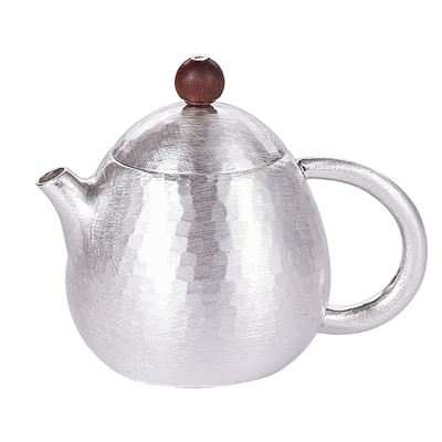 纯银999袖珍龙蛋小银壶功夫茶壶