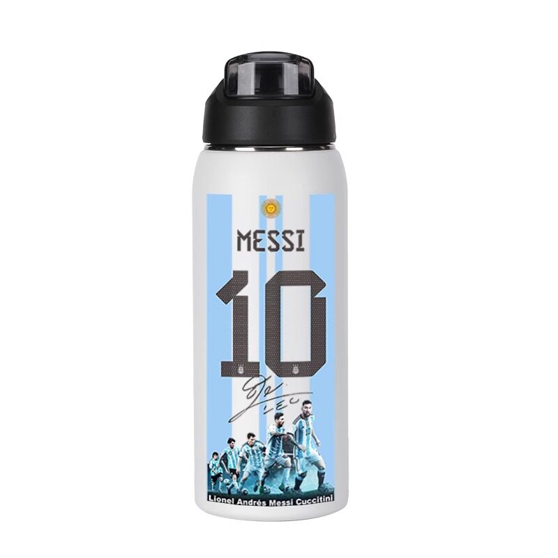定制足球水杯C罗周边纪念品保温印logo内马尔球迷用品学生